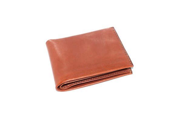 brown isolated leather pocket